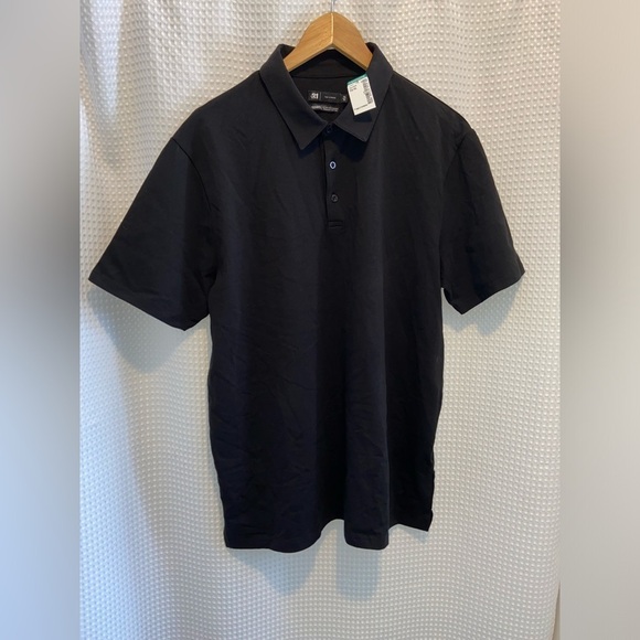 2/40$ Men’s Simon’s Le 31 organic cotton stretchy black polo Sz XL NWT - Picture 2 of 11